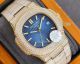 Replica Patek Philippe Nautilus Iced Out Yellow Gold Case Watch Blue Dial  (10)_th.jpg